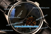 Patek Philippe Complications Asia R10-Tourbillon Automatic Steel Case with Black Dial and Silver Roman Numeral Markers