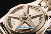 Breitling Bentley Swiss Valjoux 7750 Chronograph Movement Full Steel with Blue Dial and Honeycomb Bezel - Stick Markers