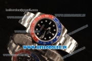 Rolex GMT-Master II Swiss ETA 2836 Automatic Steel Case Black Dial With Dots Markers Steel Bracelet - 1:1 Original