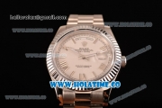Rolex Day-Date II Asia 2813 Automatic Steel Case/Bracelet with White Dial and Roman Numeral Markers