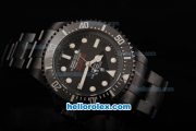 Rolex Sea-Dweller Automatic Movement Full PVD Case/Strap with Black Dial and Ceramic Bezel
