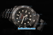 Rolex Sea-Dweller Swiss ETA 2836 Automatic Movement Full PVD Case/Strap with Black Dial and Ceramic Bezel