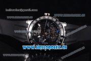 Ulysse Nardin Executive Dual Time & Big Date Asia ST25 Automatic Steel Case Black Dial White Markers and Black Rubber Strap