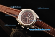 Breitling For Bentley Chronograph Quartz Movement Steel Case with Brown Dial and Brown Leather Strap