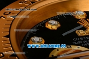 Rolex Daytona Swiss Quartz Yellow Gold Case with Black Dial Diamonds Markers - Wall Clock