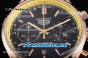 Tag Heuer Carrera Calibre 18 Chronograph Miyota Quartz Rose Gold Case with Black Dial and Stick Markers