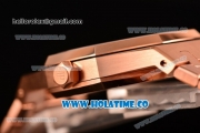 Audemars Piguet Royal Oak 41MM Clone AP Calibre 3120 Automatic Full Rose Gold with White Dial and Stick Markers (EF)