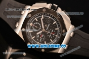 Audemars Piguet Royal Oak Offshore Chrono Clone AP Calibre 3126 Automatic Steel Case with Black Dial and White Stick Markers (EF)