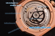 Hublot Big Bang King Swiss Valjoux 7750-CHG Automatic Rose Gold Case with Stick Markers Black Dial and Black Bezel