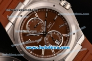 IWC Ingenieur Asia ST Automatic Steel Case with Brown Rubber Strap Stick Markers and Brown Dial