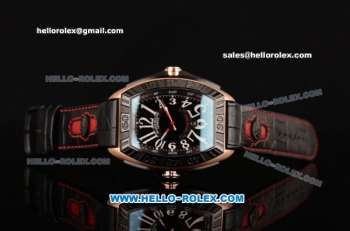 Franck Muller Conquistador F1 Singapore GP Asia 2813 Automatic Rose Gold Case with PVD Bezel and White Numeral Markers - 7750 Coating