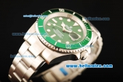 Rolex Submariner Automatic Movement ETA Coating Case with Green Dial and Rolex Ceramic Bezel