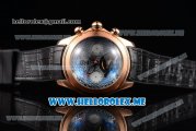 Corum Bubble Tourbillon Asia ST25 Automatic Rose Gold Case with Black Dial and Black Leather Strap