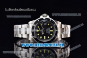 Rolex Submariner Vintage Tiffany & Co Asia 2813 Automatic Steel Case with Black Dial Yellow Dots Markers and Steel Bracelet