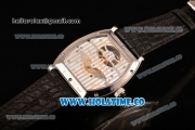Vacheron Constantin Malte Tourbillon Regulateur Flying Tourbillon Manual Winding Steel Case with White Dial Black Leather Strap and Diamonds Markers