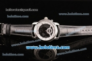 Vacheron Constantin Malte Asia ST25 Automatic Steel Case with Black Leather Strap and White/Black Dial