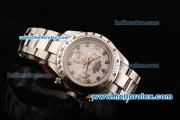 Rolex Daytona Swiss Valjoux 7750 Automatic Movement Full Steel with White Dial and Diamond Markers