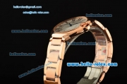 Cartier Ballon Bleu De Swiss ETA 2836 Automatic Rose Gold Case/Bezel/Strap White Dial Roman Markers