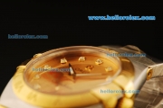 Omega Constellation Swiss ETA Quartz Movement Steel Case with Gold Case and Gold Dial - Lady Model