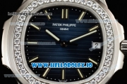 Patek Philippe Nautilus Miyota 9015 Automatic Steel Case Blue Dial With Stick Markers Steel Bracelet - 1:1 Original