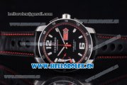 Chopard Mille Miglia GTS Power Control Miyota OS2035 Quartz Steel Case Red Dial Black Leather Strap and Arabic Number/Stick Markers