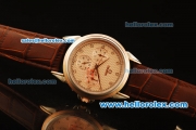 Omega De Ville Automatic Steel Case with Rose Gold Bezel and Beige Dial - Diamond Markers