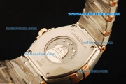 Omega Constellation Swiss ETA Quartz Movement Rose Gold Bezel with Diamond Markers and Two Tone Strap - Lady Model