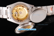 Rolex Milgauss Oyster Perpetual Swiss ETA 2836 Automatic Movement Silver Case with Orange Second Hand and Black Dial