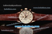 Tag Heuer Carrera Calibre 1969 Chrono Jack Heuer Limited Edition Miyota OS20 Quartz Rose Gold Case with Stick Markers and White Dial