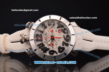 Gaga Milano Chrono 48 Miyota OS20 Quartz Steel Case with Silver Dial and Black Numeral Markers