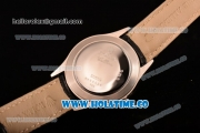 Rolex Cellini Asia 2813 Automatic Steel Case with Silver Dial Black Leather Strap and Stick Markers (BP)