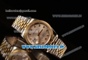 Rolex Datejust 37mm Swiss ETA 2836 Automatic Two Tone with Sliver Dial and Diamonds Markers
