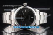 Rolex Oyster Perpetual Air King Clone Rolex 3132 Automatic Stainless Steel Case/Bracelet with Dark Rhodium Dial and Stick Markers - 1:1 Original (JF)