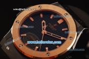 Hublot Classic Fusion Swiss ETA 2824 Automatic Ceramic Case with Rose Gold Bezel and Black Carbon Fiber Dial -1:1 Original