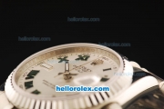 Rolex Datejust Automatic Movement ETA Coating Case with Steel Bezel and Strap-36mm