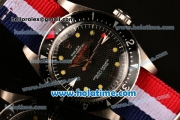 Rolex Milgauss Vintage 1950s Asia 2813 Automatic Steel Case with Black Dial Yellow Markers and Nylon Strap