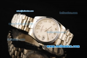 Rolex Datejust Automatic Movement Full Steel with ETA Coating Case and White Dial-Roman Numerals