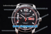 Chopard Mille Miglia GTS Power Control Miyota OS2035 Quartz Steel Case Red Dial Black Leather Strap and Arabic Number/Stick Markers