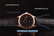 IWC Ingenieur Limited Edition Swiss ETA 2824 Automatic Rose Gold Case with Black Dial and Black Leather Strap