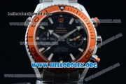 Omega Seamaster Planet Ocean Chrono Clone Omega 9300 Automatic Steel Case with Black Dial Orange Bezel and Stainless Steel Bracelet (EF)