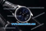 IWC Portuguese Annual Calendar Asia Automatic Steel Case with Blue Dial Black Leather Strap - 1:1 Original(YL)