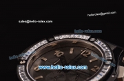 Hublot Big Bang Chronograph Miyota OS20 Quartz PVD Case with Black Dial and Diamond Bezel 7750 Coating