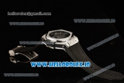 Hublot Big Bang Sang Bleu 9015 Automatic Steel Case with Black Dial Arabic Numeral Markers and Genuine Leather Strap