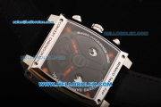 Tag Heuer Monaco Calibre 36 Chronograph Quartz Movement Steel Case with White Dial and Black Markers