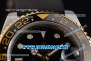 Rolex GMT-Master II Asia 2813 Automatic Steel Case with Black Dial and Black Nylon Strap Dot Markers
