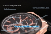 IWC Ingenieur Asia ST Automatic Rose Gold Case with Black Rubber Strap Black Dial and PVD Bezel