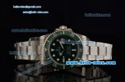 Rolex Submariner Rolex 3135 Automatic Stainless Steel Case with Stainless Steel Strap and Green Dial Stick Markers - 1: 1 Original (LF)