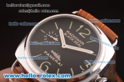 Panerai Radiomir Black Seal PAM 287 Automatic Steel Case with Black Dial and Brown Leather Strap