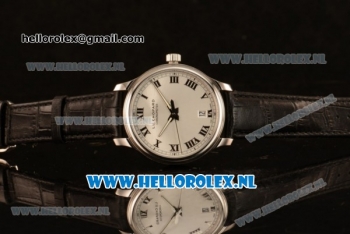 Chopard L.U.C 9015 Auto Steel Case with Grey Dial and Black Leather Strap - 1:1 Original (JF)