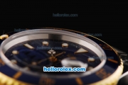Rolex Submariner Swiss ETA 2836 Automatic Movement Steel Case with Blue Dial and Blue Bezel-Two Tone Strap